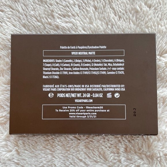 Viseart Neutral Matte Eyeshadow Palette - Picture 3 of 6